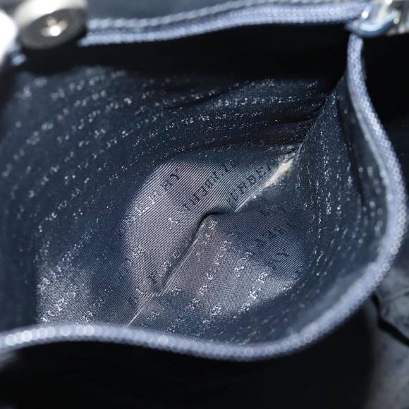 BURBERRY Nova Check Hand Bag Coated Canvas Black Auth bs14826 - Picture 12 of 16